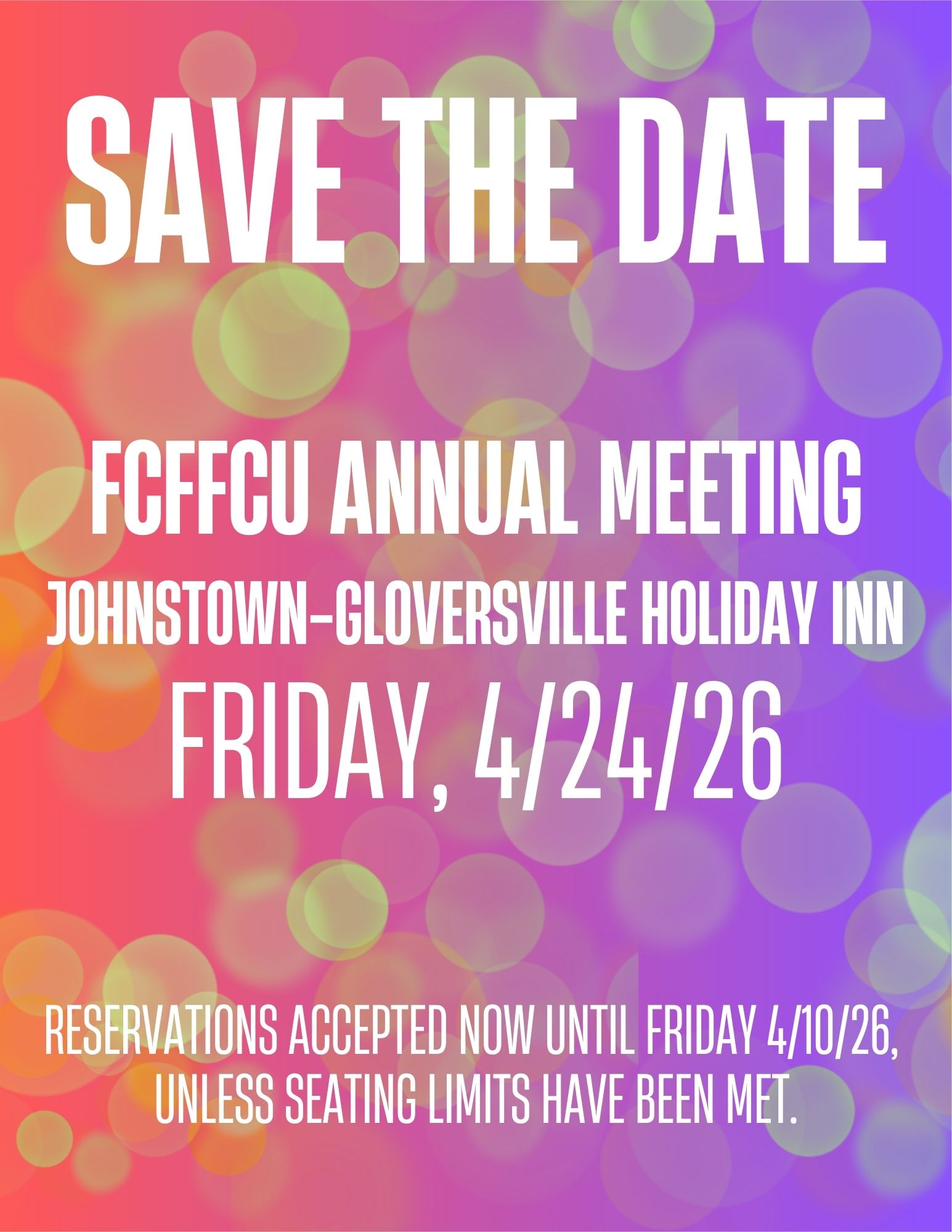 Annual Meeting Save the Date