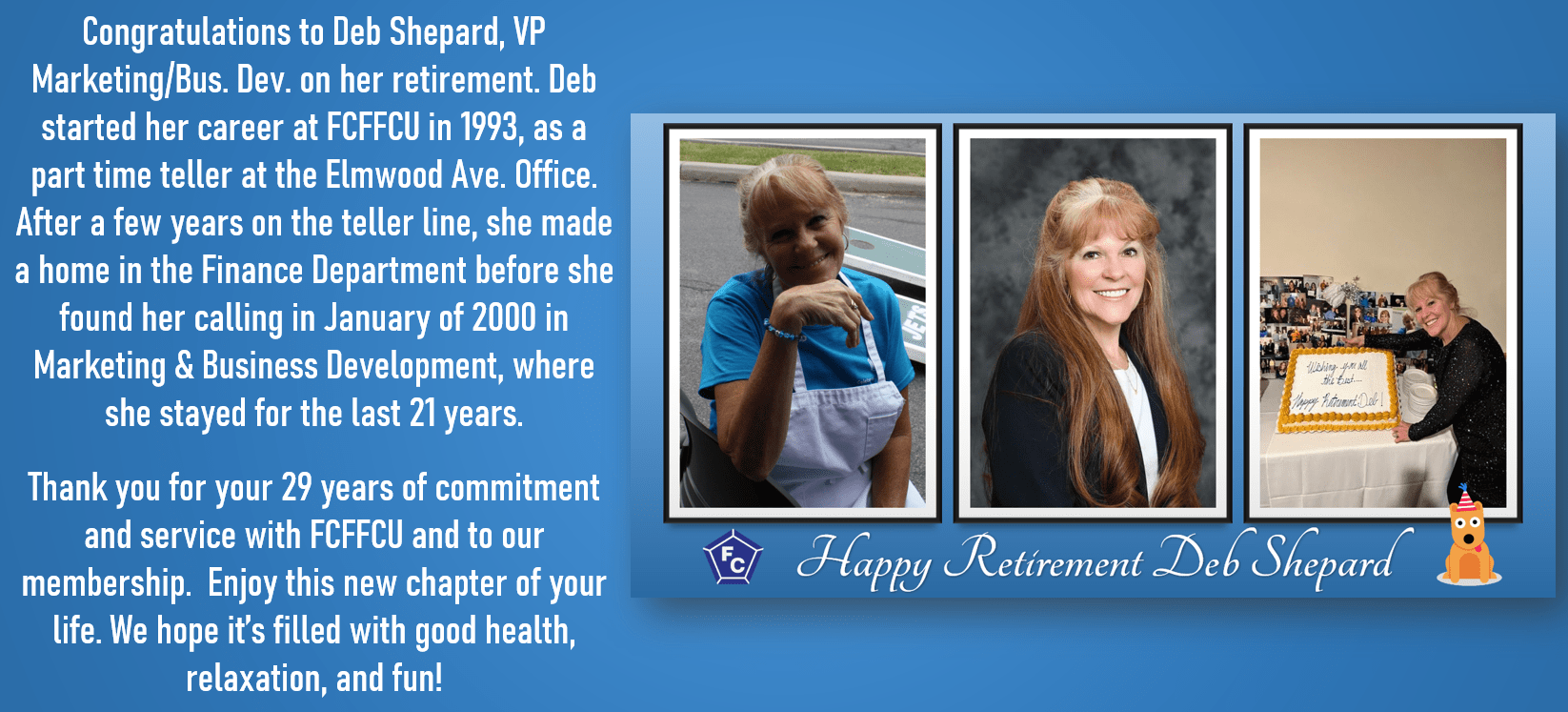 Happy Retirement Deb Shepard